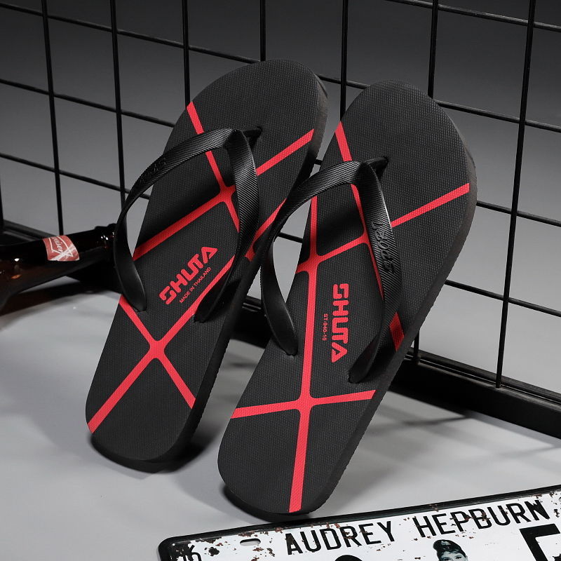 Men's PVC Flip Flops Non-Slip Soft Sole Quick-Dry Breathable Thong Sandals for Beach and Daily Wear