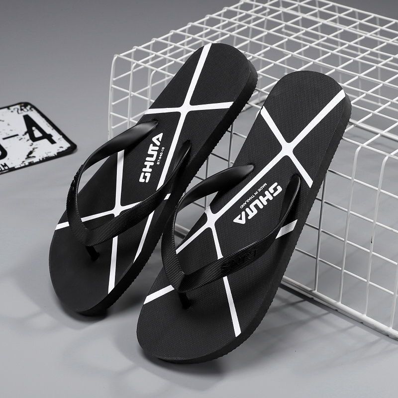 Men's PVC Flip Flops Non-Slip Soft Sole Quick-Dry Breathable Thong Sandals for Beach and Daily Wear