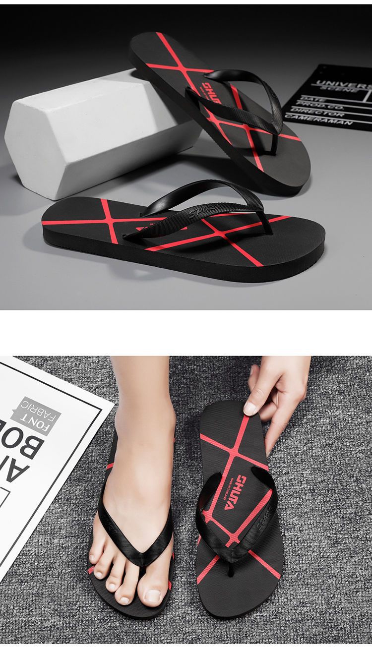 Men's PVC Flip Flops Non-Slip Soft Sole Quick-Dry Breathable Thong Sandals for Beach and Daily Wear