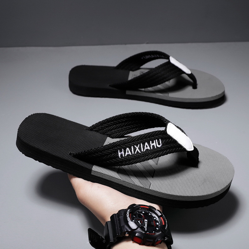 Men's Anti-Slip PVC Flip-Flops, Casual Summer Beach Thong Sandals for Outdoor Daily Wear