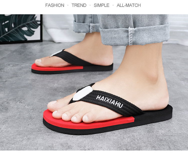 Men's Anti-Slip PVC Flip-Flops, Casual Summer Beach Thong Sandals for Outdoor Daily Wear