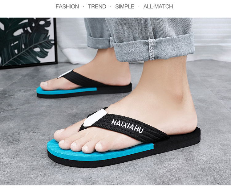 Men's Anti-Slip PVC Flip-Flops, Casual Summer Beach Thong Sandals for Outdoor Daily Wear