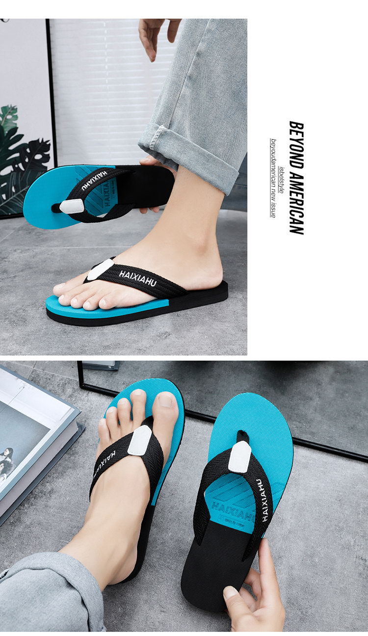 Men's Anti-Slip PVC Flip-Flops, Casual Summer Beach Thong Sandals for Outdoor Daily Wear