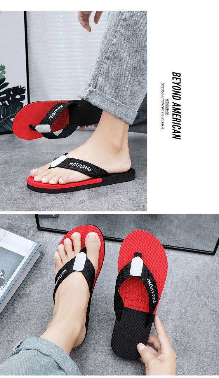 Men's Anti-Slip PVC Flip-Flops, Casual Summer Beach Thong Sandals for Outdoor Daily Wear