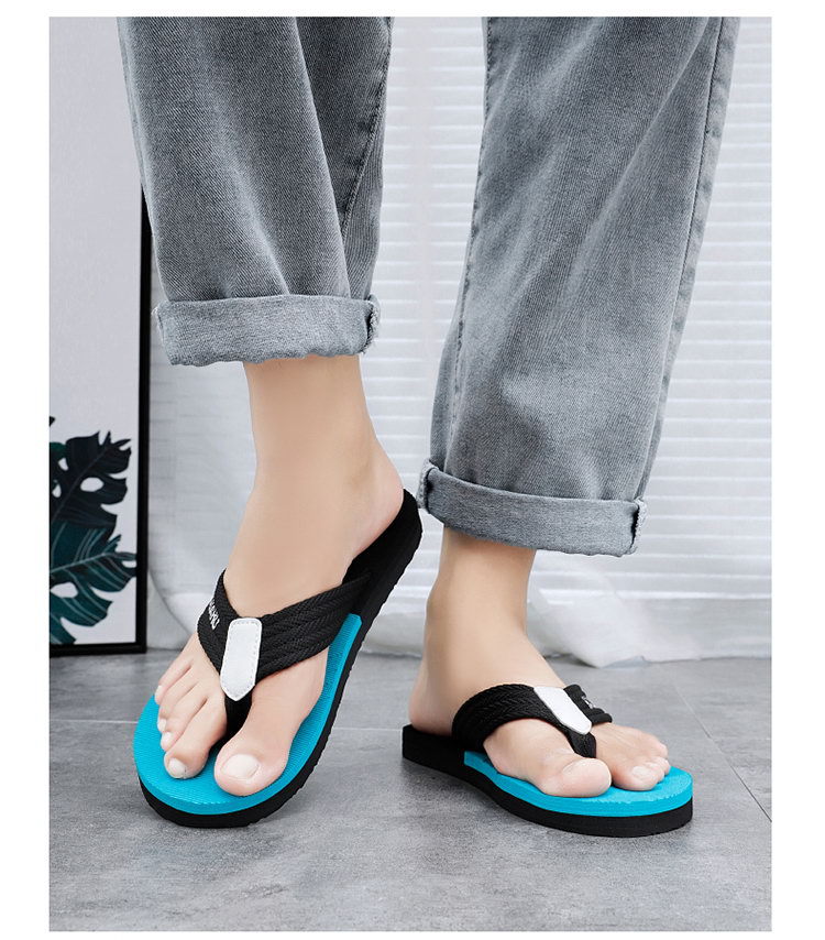 Men's Anti-Slip PVC Flip-Flops, Casual Summer Beach Thong Sandals for Outdoor Daily Wear