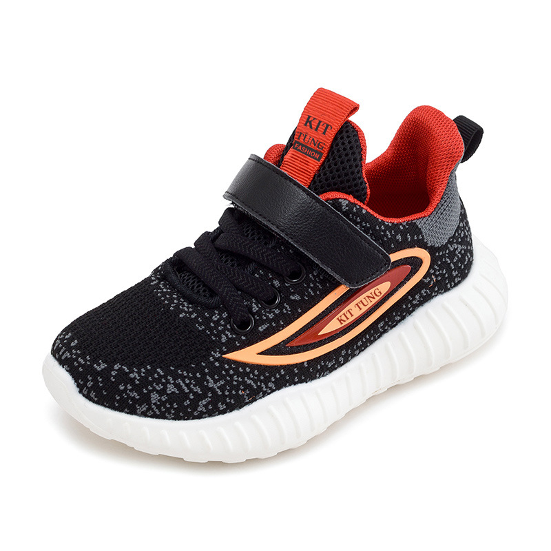 Kids Breathable Knit Sneakers, Lightweight Soft Sole Athletic Shoes for Boys and Girls