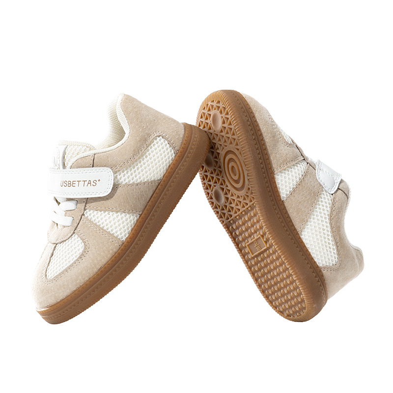 Beitaishi Kids Indoor Shoes Soft Sole Non Slip Pigskin Sneakers for Kindergarten Boys and Girls