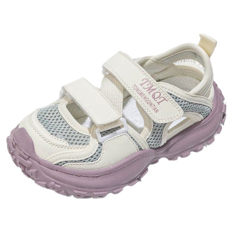 Kids Closed Toe Sport Sandals for Boys and Girls, Summer Non Slip Hook and Loop Children Sandals