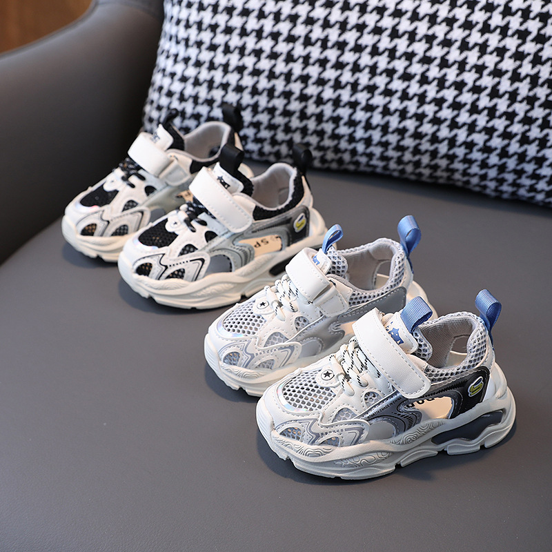 Kids Breathable Mesh Sneakers, Summer Hollow Athletic Shoes for Toddlers and Boys Girls