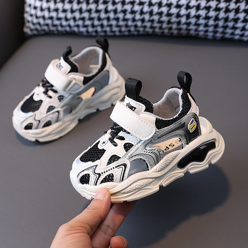 Kids Breathable Mesh Sneakers, Summer Hollow Athletic Shoes for Toddlers and Boys Girls