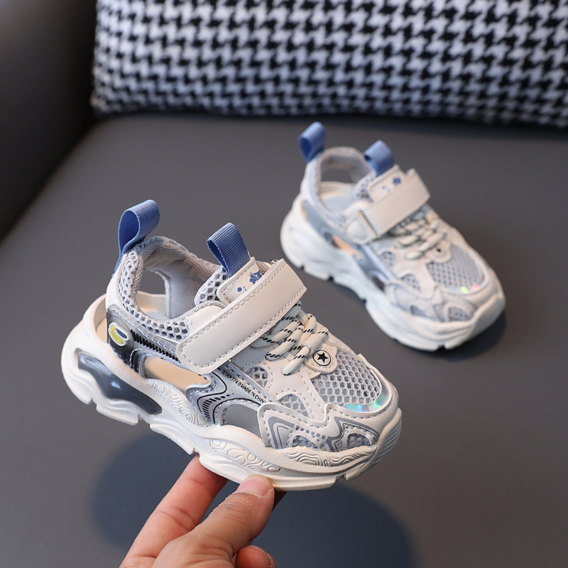 Kids Breathable Mesh Sneakers, Summer Hollow Athletic Shoes for Toddlers and Boys Girls