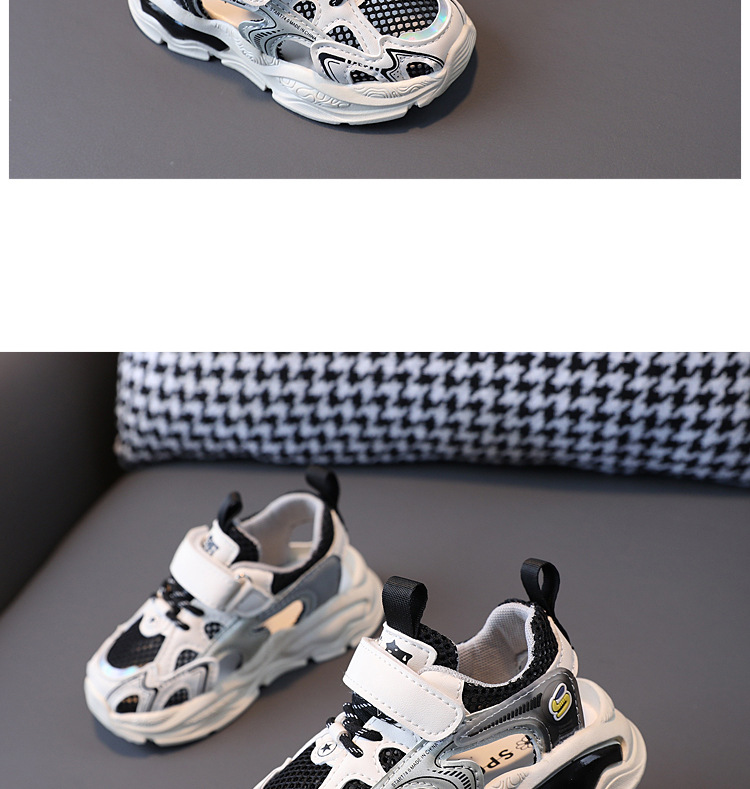 Kids Breathable Mesh Sneakers, Summer Hollow Athletic Shoes for Toddlers and Boys Girls
