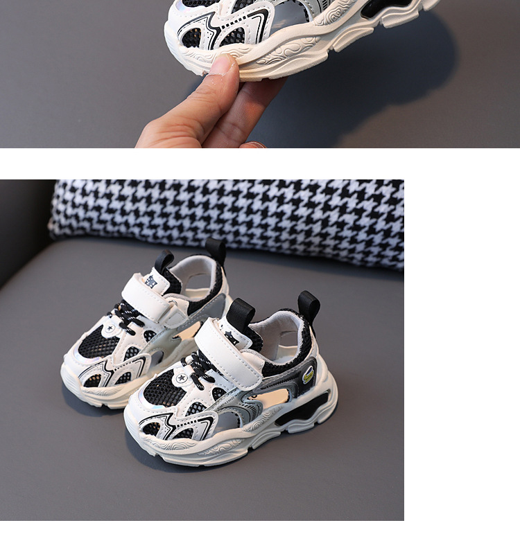 Kids Breathable Mesh Sneakers, Summer Hollow Athletic Shoes for Toddlers and Boys Girls
