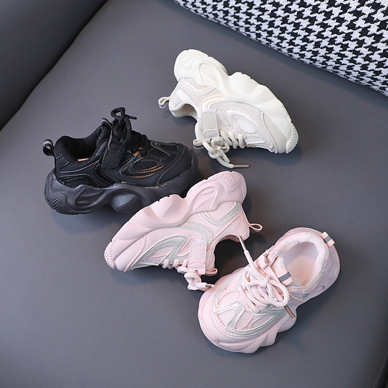 Kids Breathable Mesh Sneakers Lightweight Non-Slip Running Shoes for Toddlers and Little Boys Girls