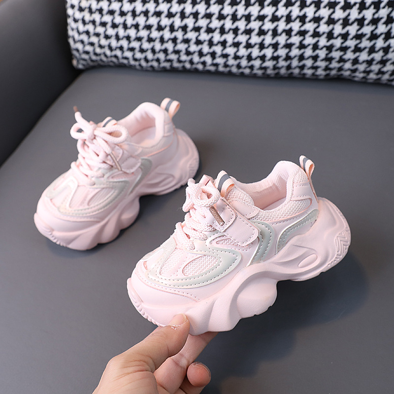 Kids Breathable Mesh Sneakers Lightweight Non-Slip Running Shoes for Toddlers and Little Boys Girls