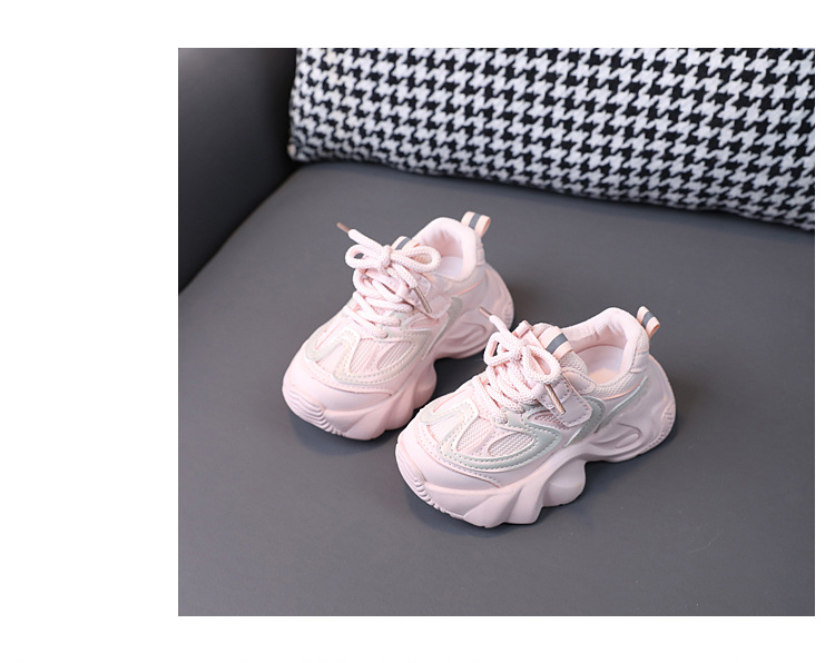 Kids Breathable Mesh Sneakers Lightweight Non-Slip Running Shoes for Toddlers and Little Boys Girls