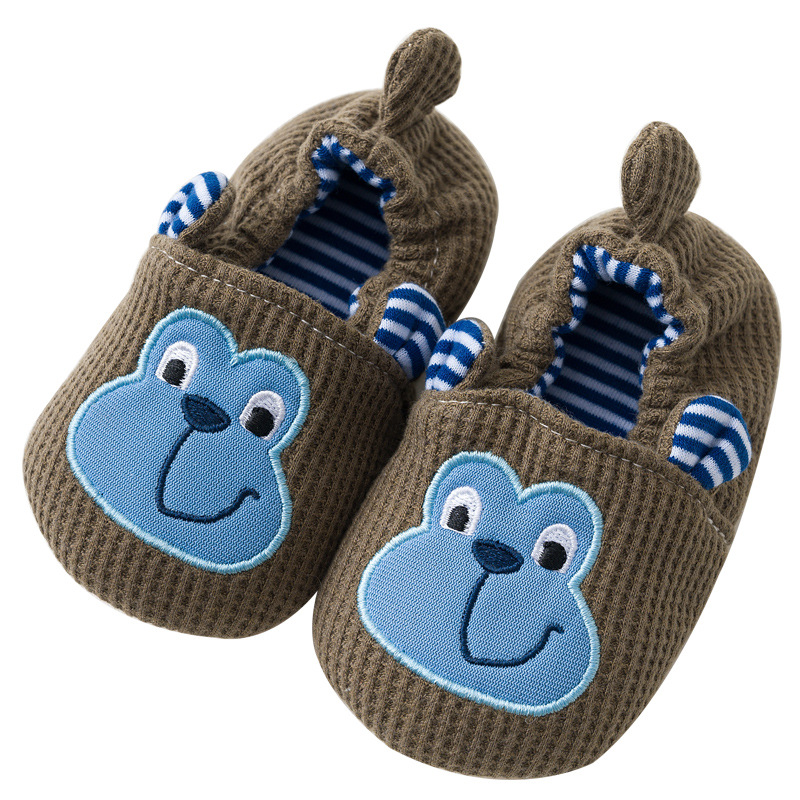 Baby Toddler Non-Slip Indoor Floor Socks Shoes, Cotton Cartoon Slippers for Boys and Girls