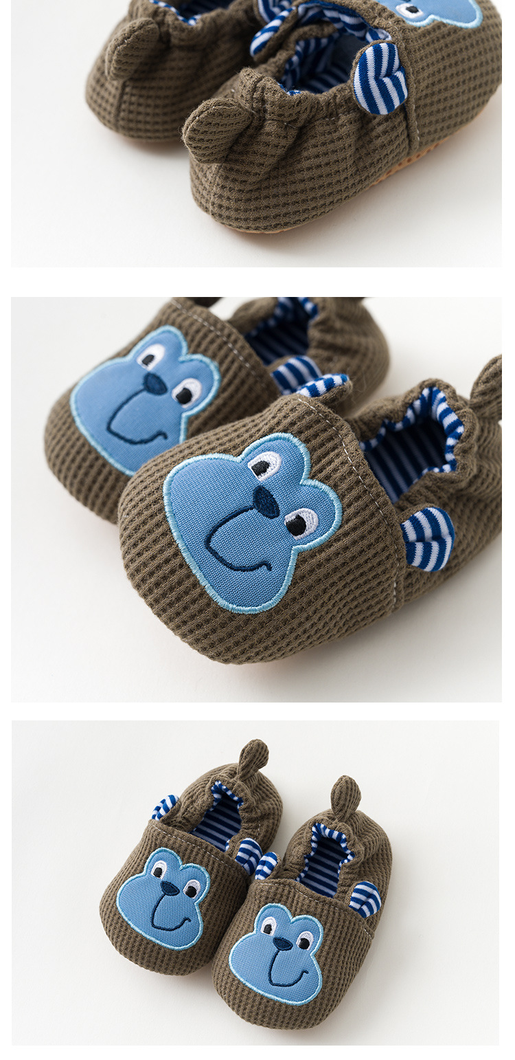 Baby Toddler Non-Slip Indoor Floor Socks Shoes, Cotton Cartoon Slippers for Boys and Girls