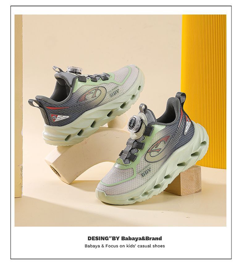 BABAYA Kids Lightweight Breathable Running Shoes for Boys and Girls, EVA Sole Slip-On Sneakers