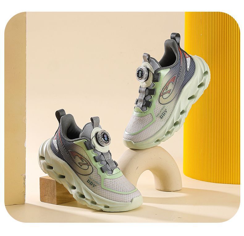 BABAYA Kids Lightweight Breathable Running Shoes for Boys and Girls, EVA Sole Slip-On Sneakers