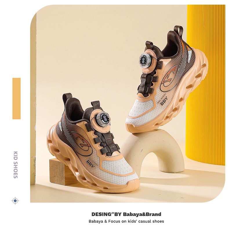BABAYA Kids Lightweight Breathable Running Shoes for Boys and Girls, EVA Sole Slip-On Sneakers