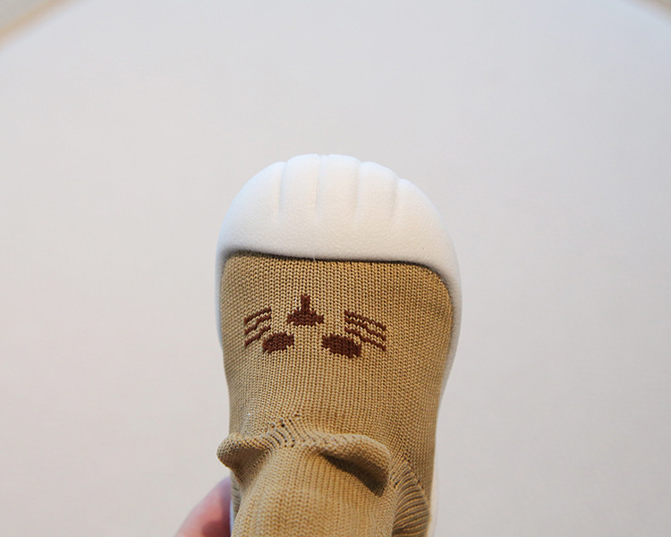 Toddler Sock Shoes for 1-3 Years, Cotton Knit Slip-On Baby Walking Shoes for Indoor and Outdoor