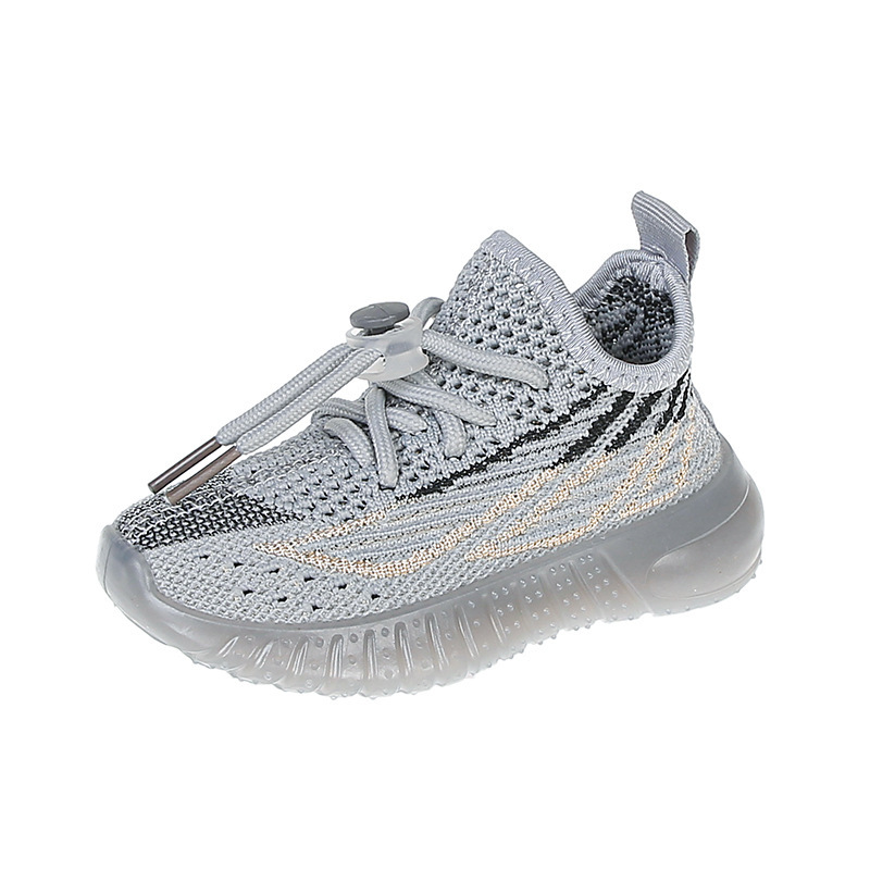 Kids Breathable Knit Sneakers, Lightweight Soft Sole Casual Shoes for Boys and Girls