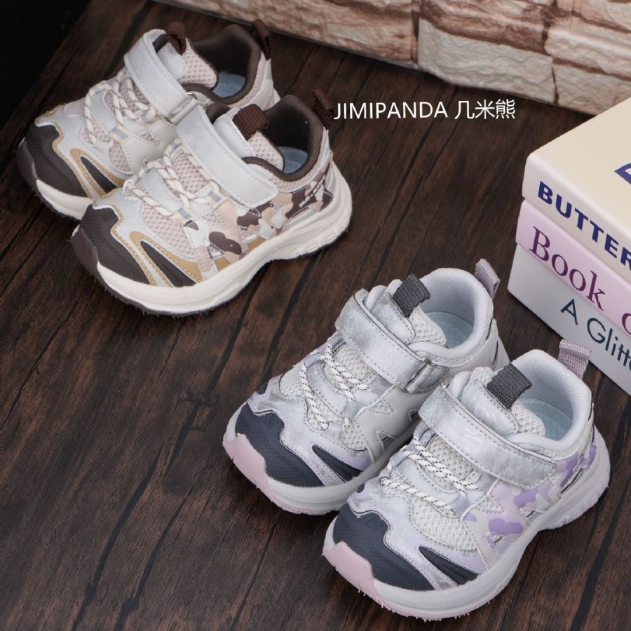Jimixiong Kids Sneakers for Boys and Girls, Faux Leather Non-Slip Athletic Shoes with Hook-and-Loop, Spring Autumn