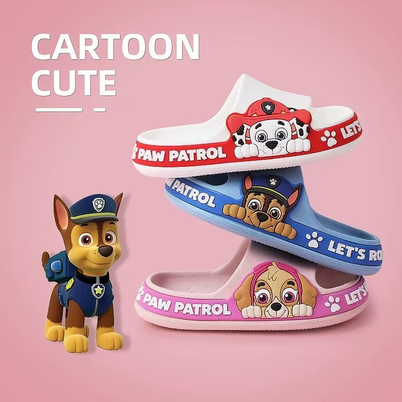 PAW Patrol Kids Summer Slippers for Boys and Girls, EVA Non-Slip Indoor Bathroom Slides