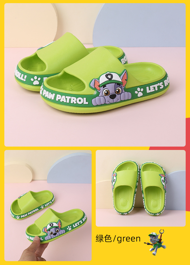 PAW Patrol Kids Summer Slippers for Boys and Girls, EVA Non-Slip Indoor Bathroom Slides
