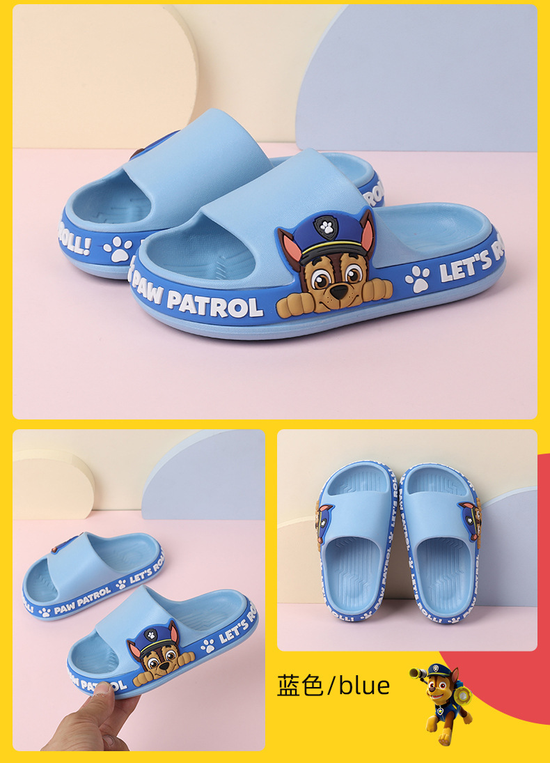 PAW Patrol Kids Summer Slippers for Boys and Girls, EVA Non-Slip Indoor Bathroom Slides