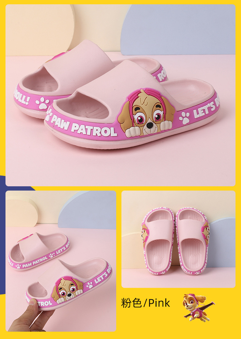 PAW Patrol Kids Summer Slippers for Boys and Girls, EVA Non-Slip Indoor Bathroom Slides