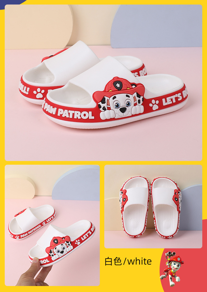 PAW Patrol Kids Summer Slippers for Boys and Girls, EVA Non-Slip Indoor Bathroom Slides