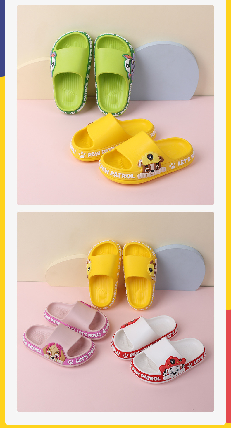 PAW Patrol Kids Summer Slippers for Boys and Girls, EVA Non-Slip Indoor Bathroom Slides