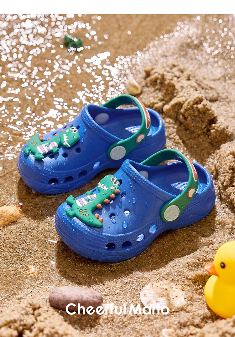 Cheerful Mario Kids EVA Clog Sandals Summer Slip-On Beach Shoes for Toddlers and Little Boys and Girls