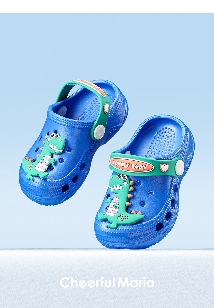 Cheerful Mario Kids EVA Clog Sandals Summer Slip-On Beach Shoes for Toddlers and Little Boys and Girls