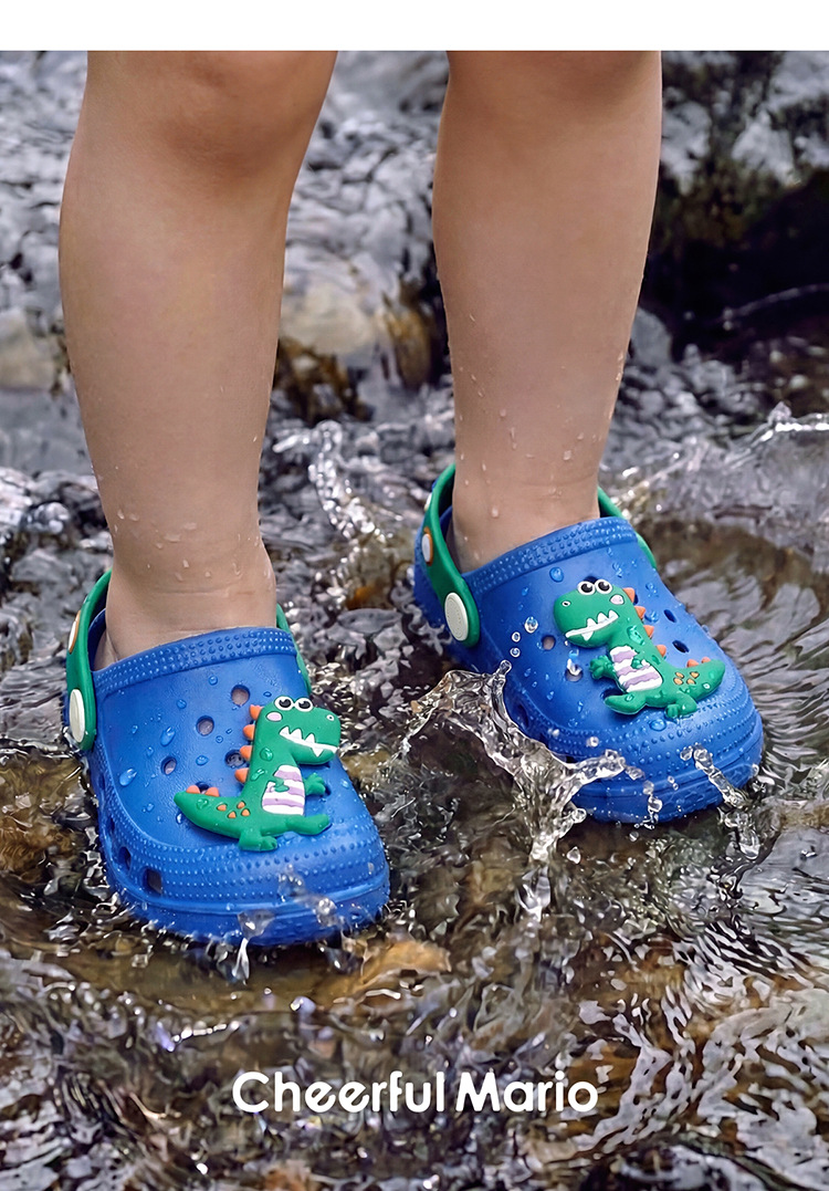 Cheerful Mario Kids EVA Clog Sandals Summer Slip-On Beach Shoes for Toddlers and Little Boys and Girls