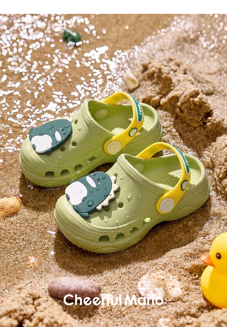 Cheerful Mario Kids EVA Clog Sandals Summer Slip-On Beach Shoes for Toddlers and Little Boys and Girls