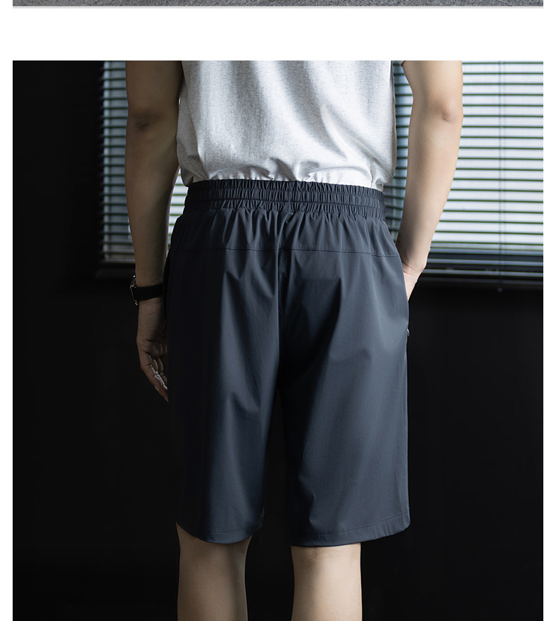 Men's High Stretch Nylon Spandex Casual Shorts, Breathable Quick-Dry Summer Athletic Shorts