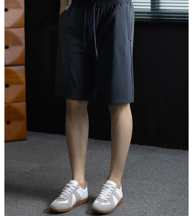 Men's High Stretch Nylon Spandex Casual Shorts, Breathable Quick-Dry Summer Athletic Shorts
