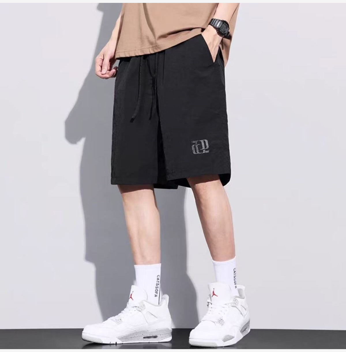 Men's Summer Five-Inch Shorts, Breathable High Stretch Polyester Casual Beach Shorts