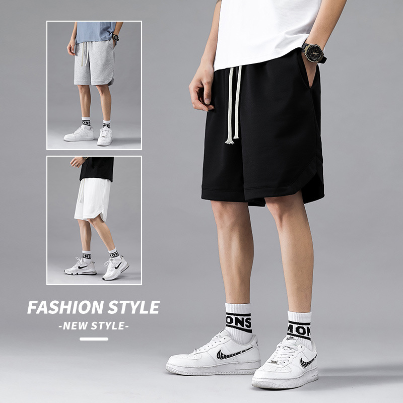 Men's Straight Leg Casual Shorts, Loose Fit Cotton Blend Summer Shorts for Urban Casual Wear