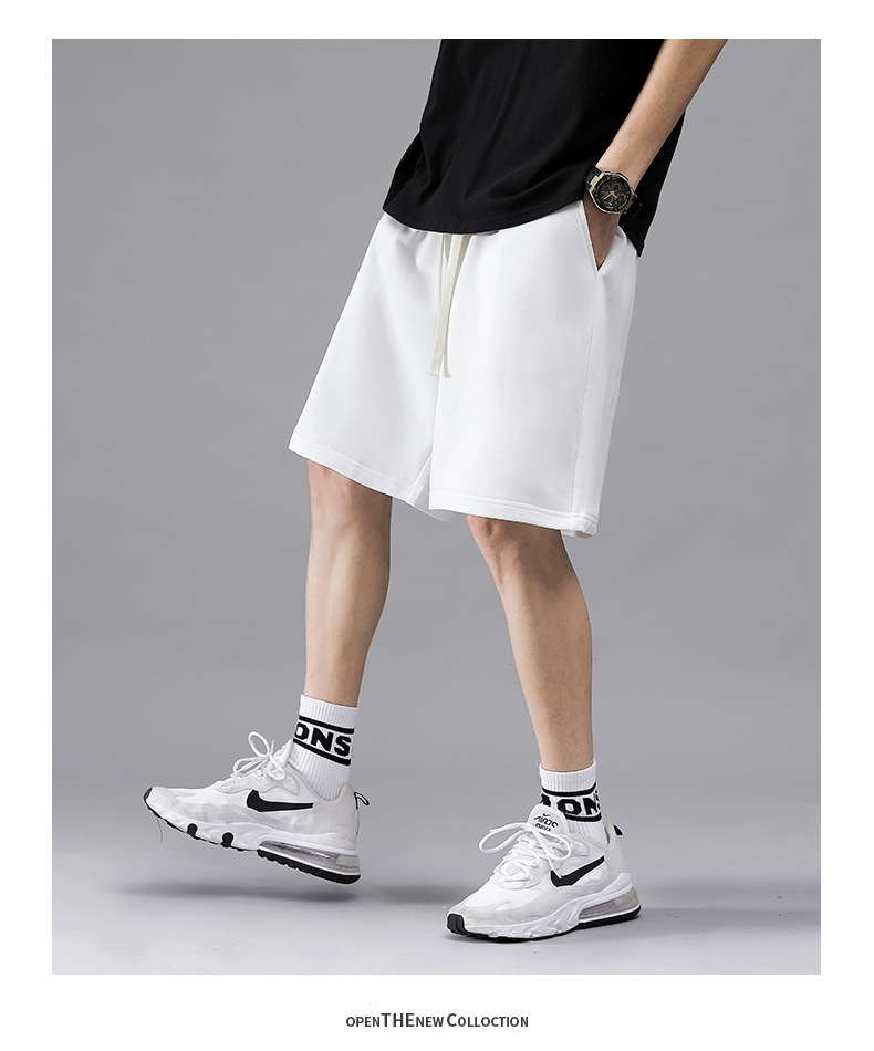 Men's Straight Leg Casual Shorts, Loose Fit Cotton Blend Summer Shorts for Urban Casual Wear