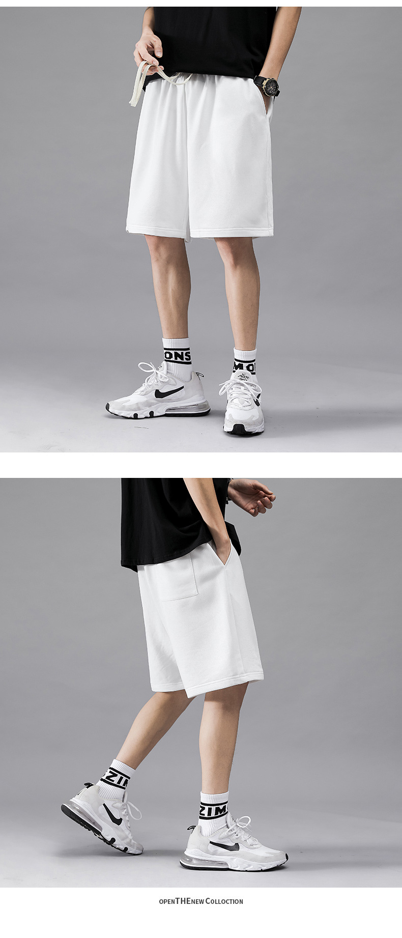 Men's Straight Leg Casual Shorts, Loose Fit Cotton Blend Summer Shorts for Urban Casual Wear