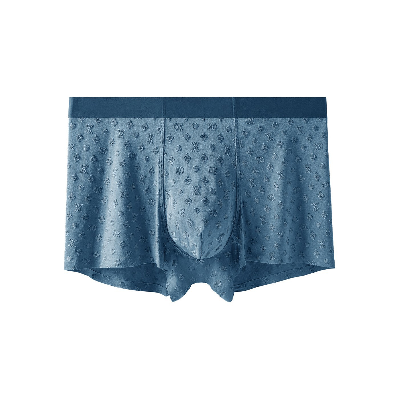 Men's Seamless Ice Silk Boxer Briefs, Antibacterial Breathable Stretch Underwear