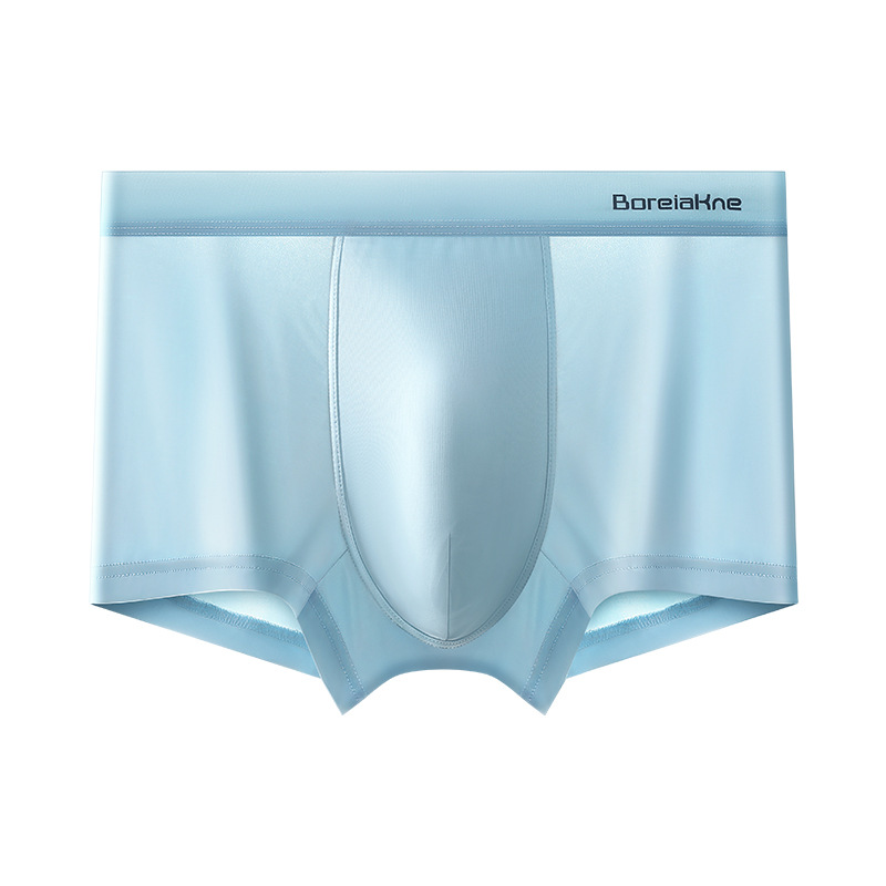 Men's 3-Pack Ice Silk Boxer Briefs, Summer Thin Breathable Cool Antibacterial Underwear
