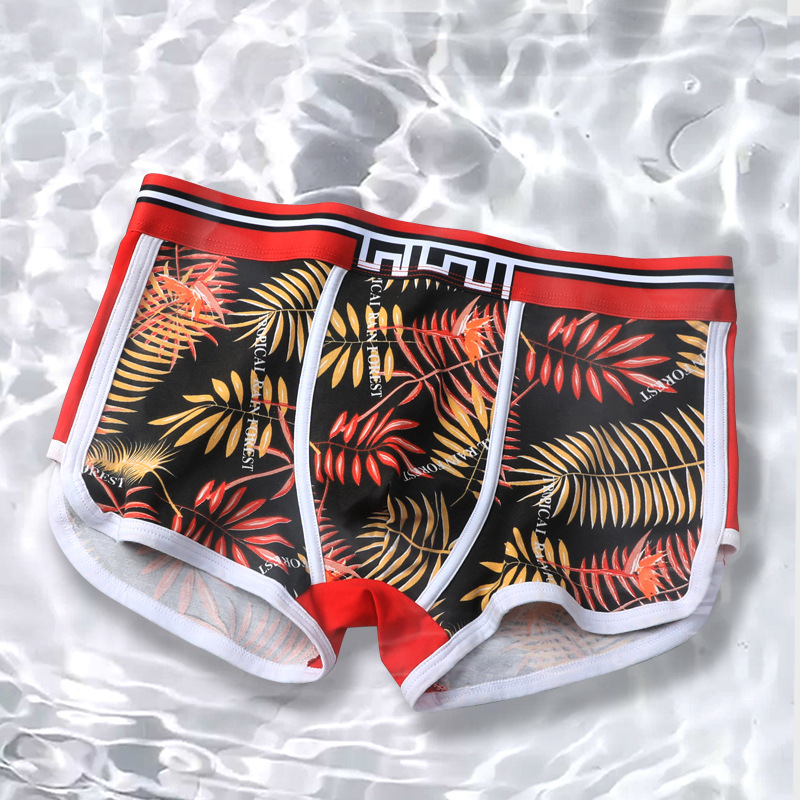 Men's Cotton Boxer Briefs, Breathable Mid-Rise Underwear for Daily Wear, 4 Sizes