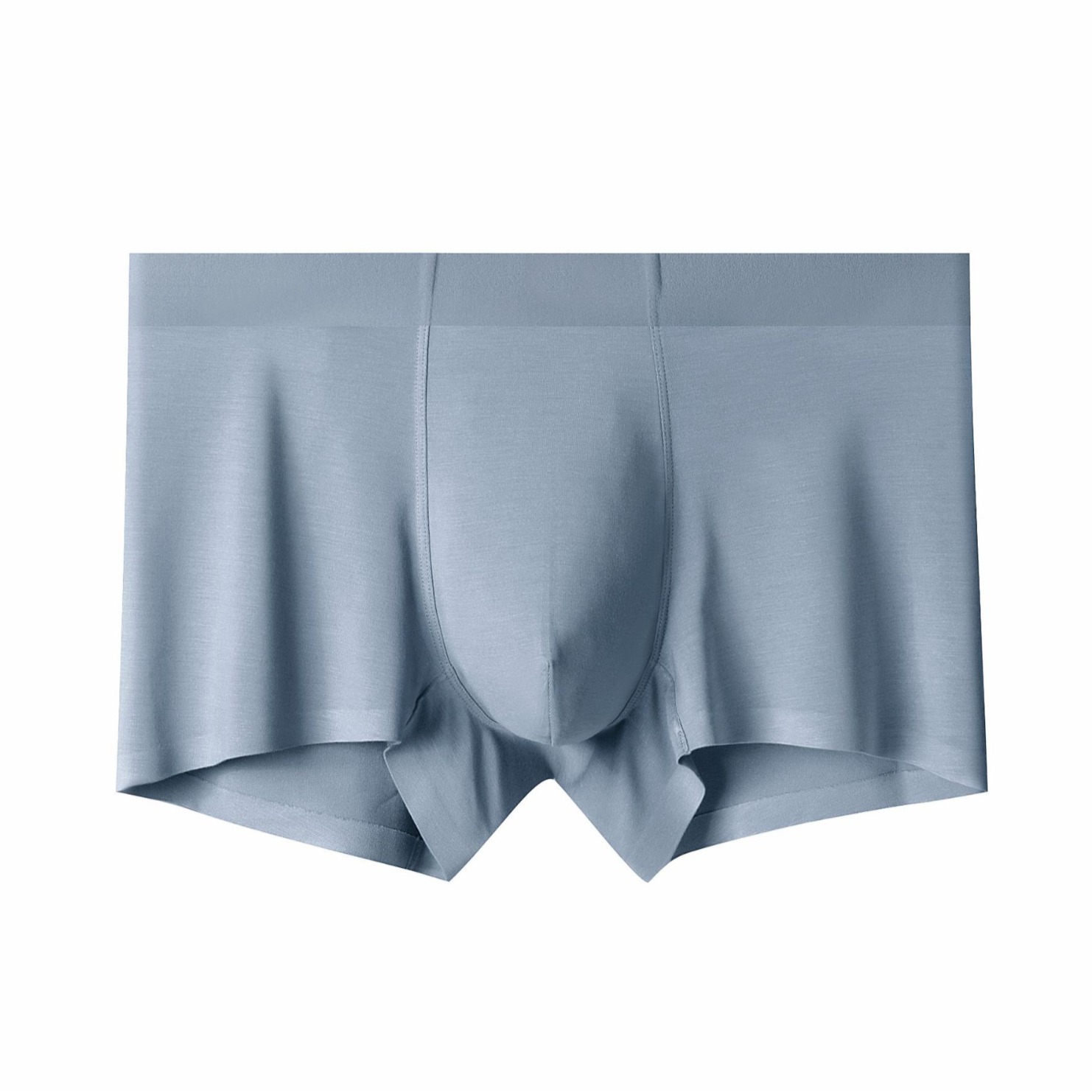 Men's Modal Boxer Briefs with Antibacterial Cordyceps Gusset, Seamless Breathable Stretch Underwear