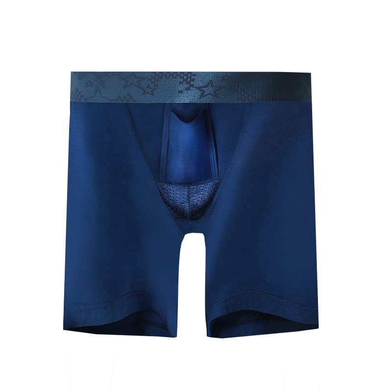 Men's Bullet Separation Anti-Chafing Boxer Briefs, Breathable Sports Underwear with Pouch Support, Mid-Rise