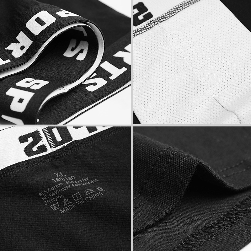 Men's Cotton Stretch Boxer Briefs, Breathable Seamless Mid-Rise Underwear, Solid Colors, S-2XL